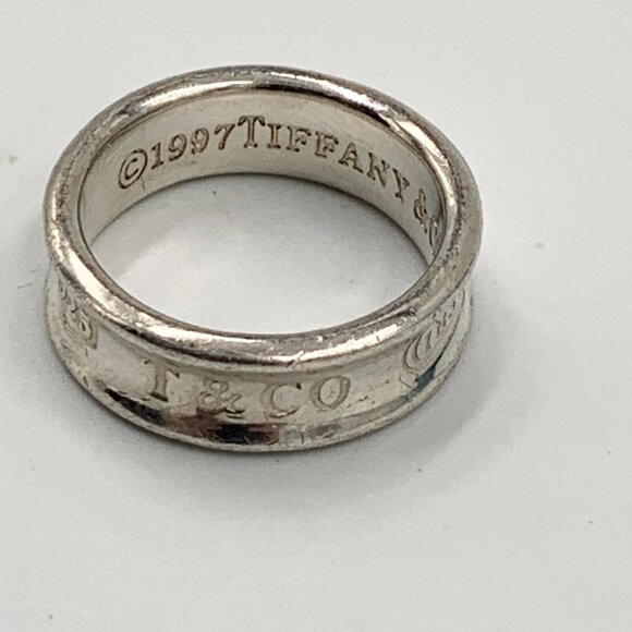 Authentic Tiffany & Co 925 Silver 1837 Medium Ring Size 5.75 - Picture 3 of 8